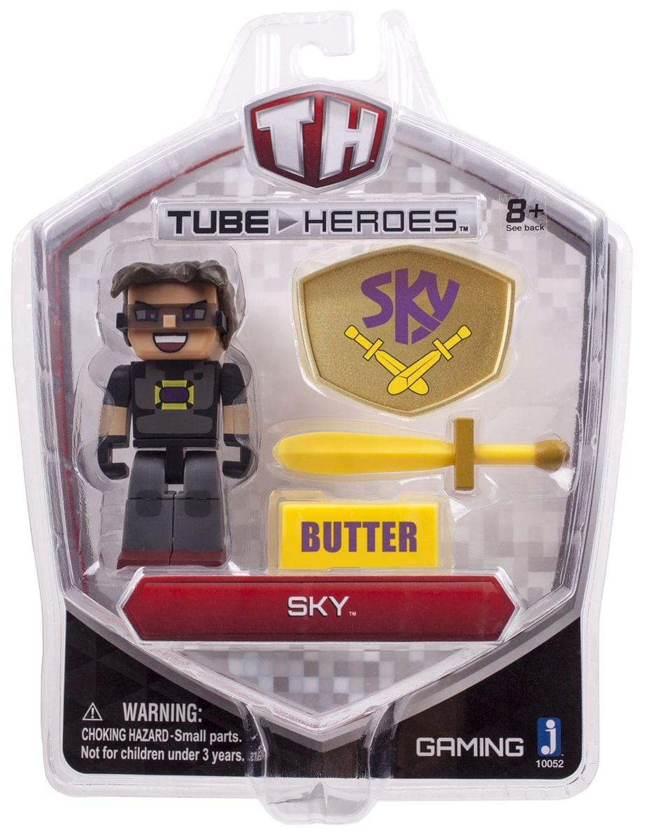 TH TUBE HEROES  
8+  
See back  
SKY BUTTER  
SKY  
WARNING: CHOKING HAZARD - Small parts. Not for children under 3 years.  
GAMING 10052