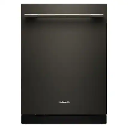 Front. KitchenAid - 24" Top Control Built-In Dishwasher with 360 Max Jets Third Rack, Advanced ProDry, Ultra-bright LED Lighting - Black Ore.
