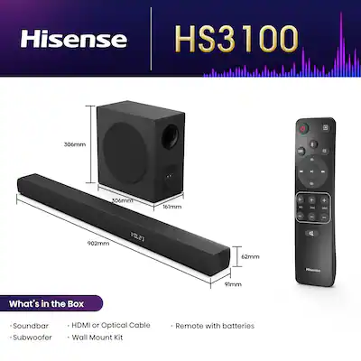 Hisense Channel 480W Soundbar with Wireless Subwoofer