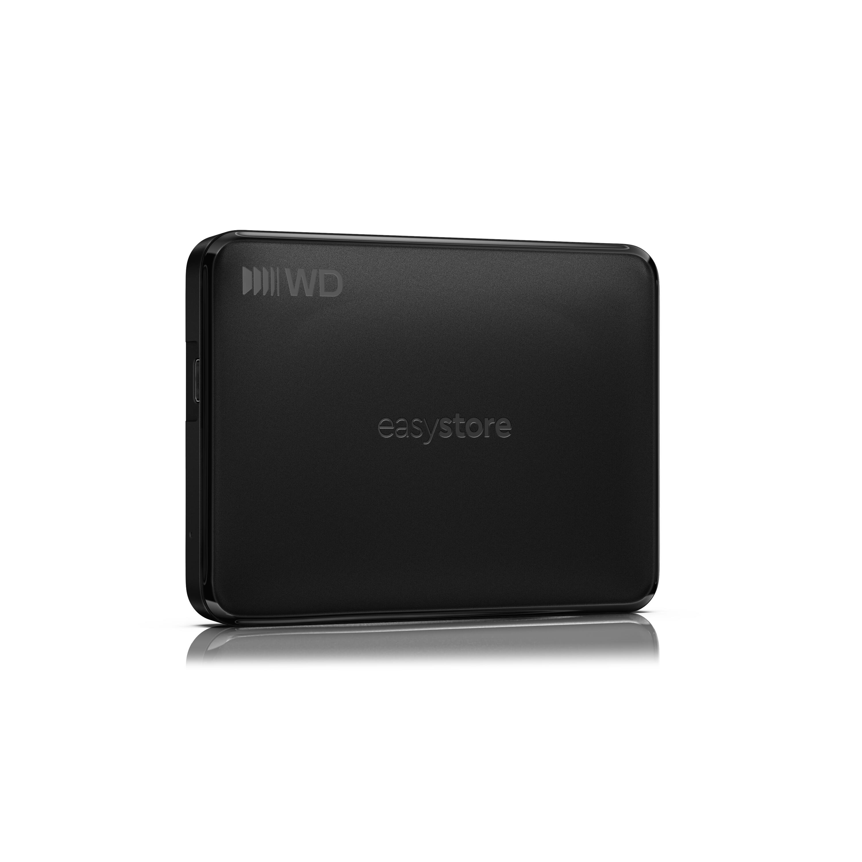 Angle. WD - 1TB easystore® Portable Hard Drive for Windows, Mac and compatible devices - Black.