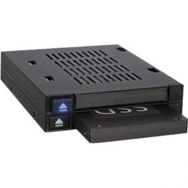 Icy Dock - FlexiDOCK MB522SP-B Drive Enclosure for 3.5" - Serial ATA/600 Host Interface Internal - Black - 2 x Total Bay