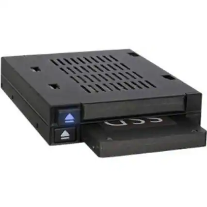Front. Icy Dock - Icy Dock FlexiDOCK MB522SP-B Drive Enclosure for 3.5" - Serial ATA/600 Host Interface Internal - Black - 2 x Total Bay.