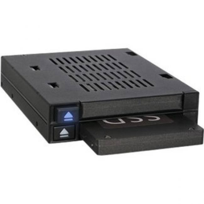 Icy Dock - FlexiDOCK MB522SP-B Drive Enclosure for 3.5" - Serial ATA/600 Host Interface Internal - Black - 2 x Total Bay