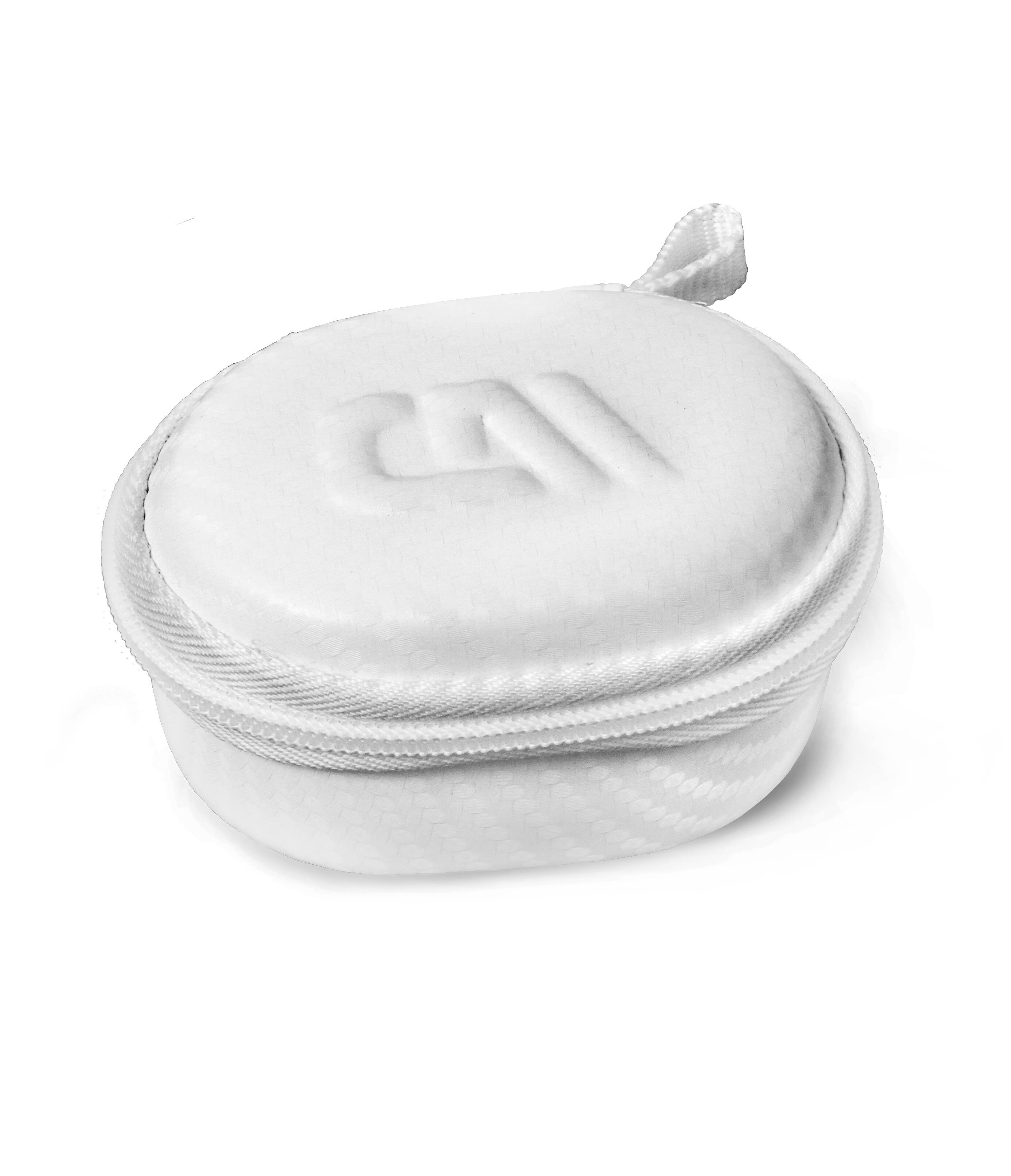 Alt View 1. CASEMATIX - Travel Case for Beats Solo Buds True Wireless Earbuds w/ Carabiner - White Headphones Storage Only - White.