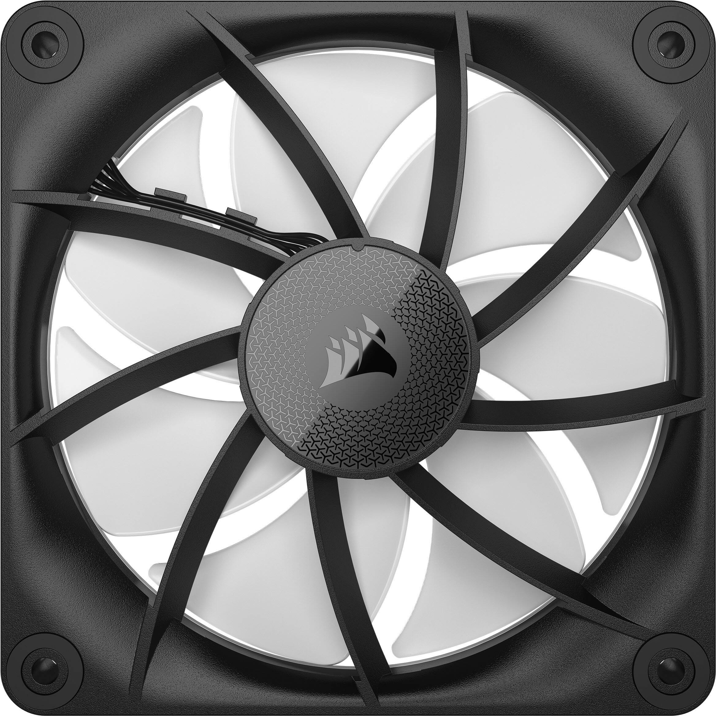 Alt View 21. CORSAIR - CUE LINK LX120 RGB 120mm PWM Fans Starter Kit (3-pack) - Black.