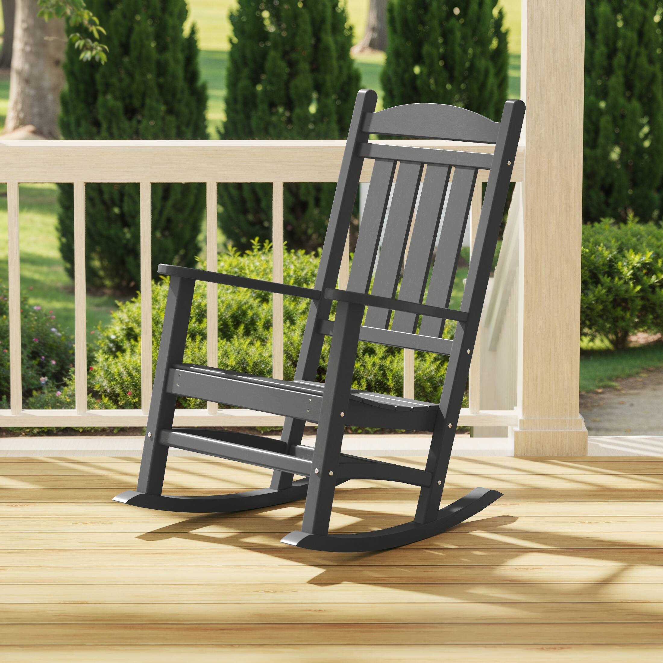 Angle. WestinTrends - WestinTrends Malibu Outdoor / Patio rocking chair - Gray.
