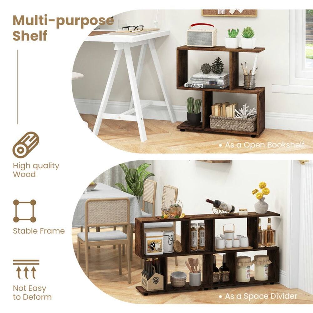 Multi-purpose Shelf

- As a Open Bookshelf
- High quality Wood
- Stable Frame
- Not Easy to Deform
- As a Space Divider