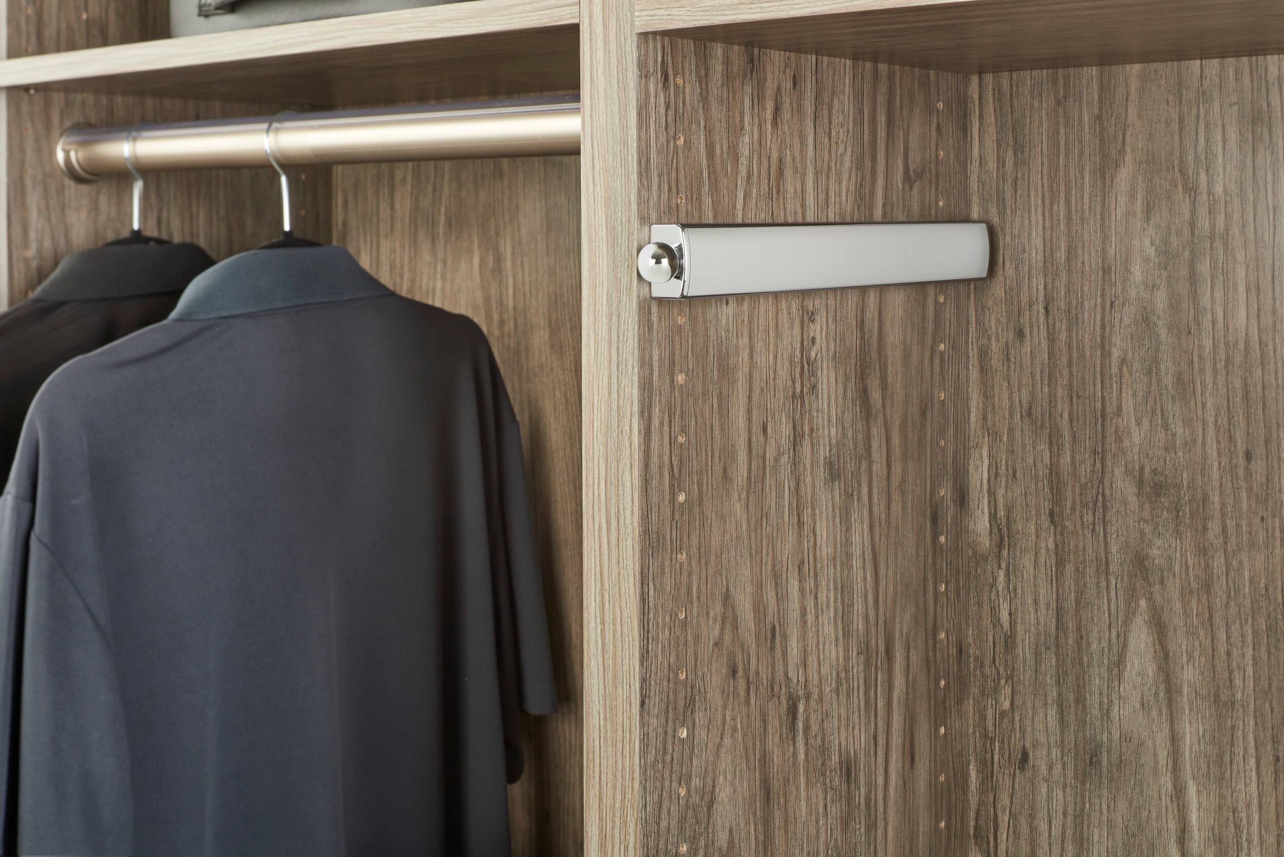 Alt View 1. Rev-A-Shelf - Rev-A-Shelf 14" Telescoping Closet Hanging Valet Rod, Chrome, CVLSL-14-CR-1 - Silver.