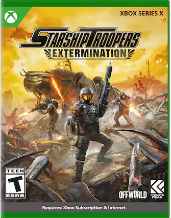 Xbox Series X Starship Troopers: Extermination Teen T ESRB Offworld Requires: Xbox Subscription & Internet - T (Teen 13+)