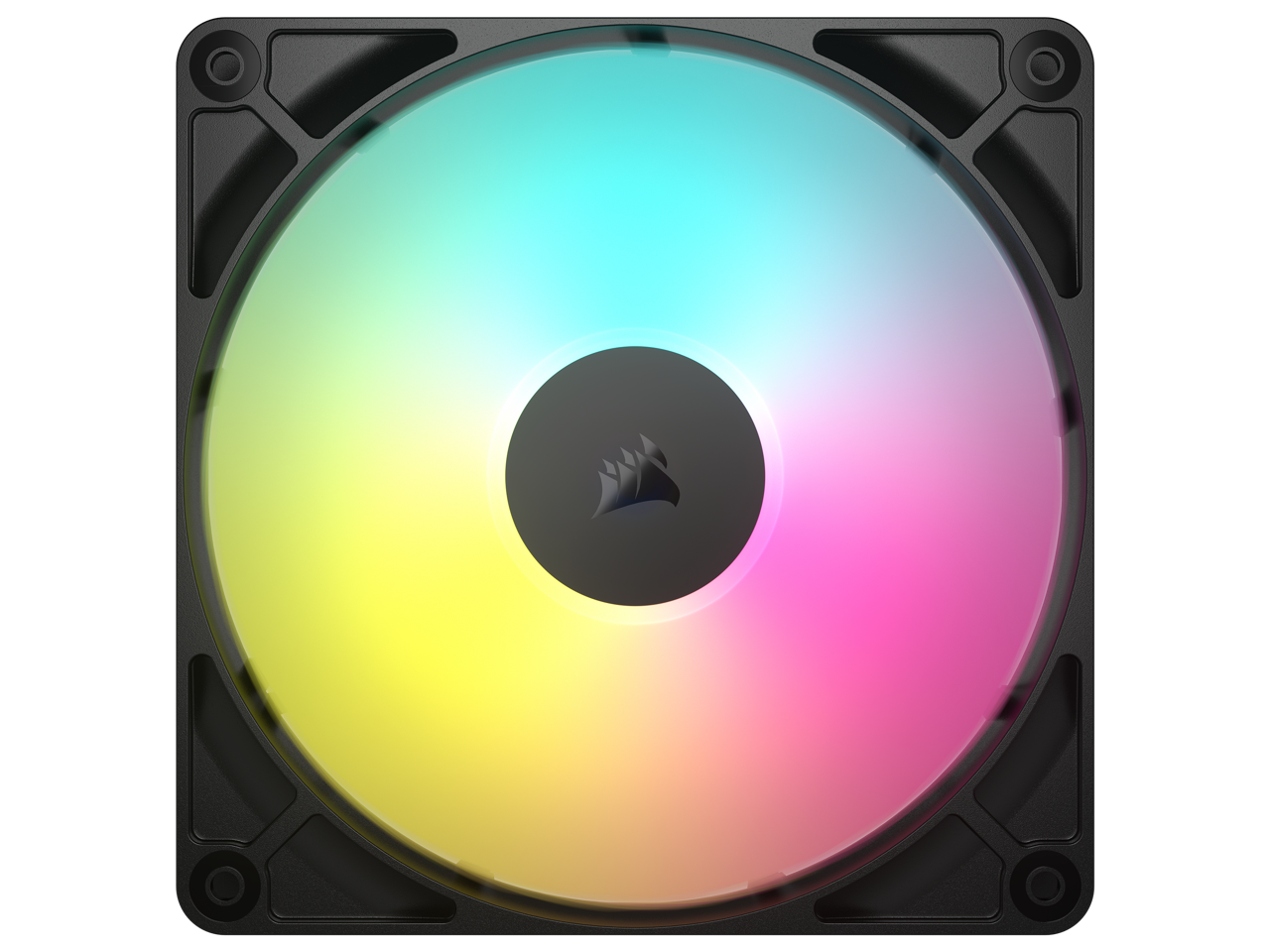 Alt View 3. CORSAIR - CORSAIR RS140 ARGB PWM 140mm Fans - Dual Pack, Daisy-Chain, AirGuide, Magnetic Bearing - RGB.