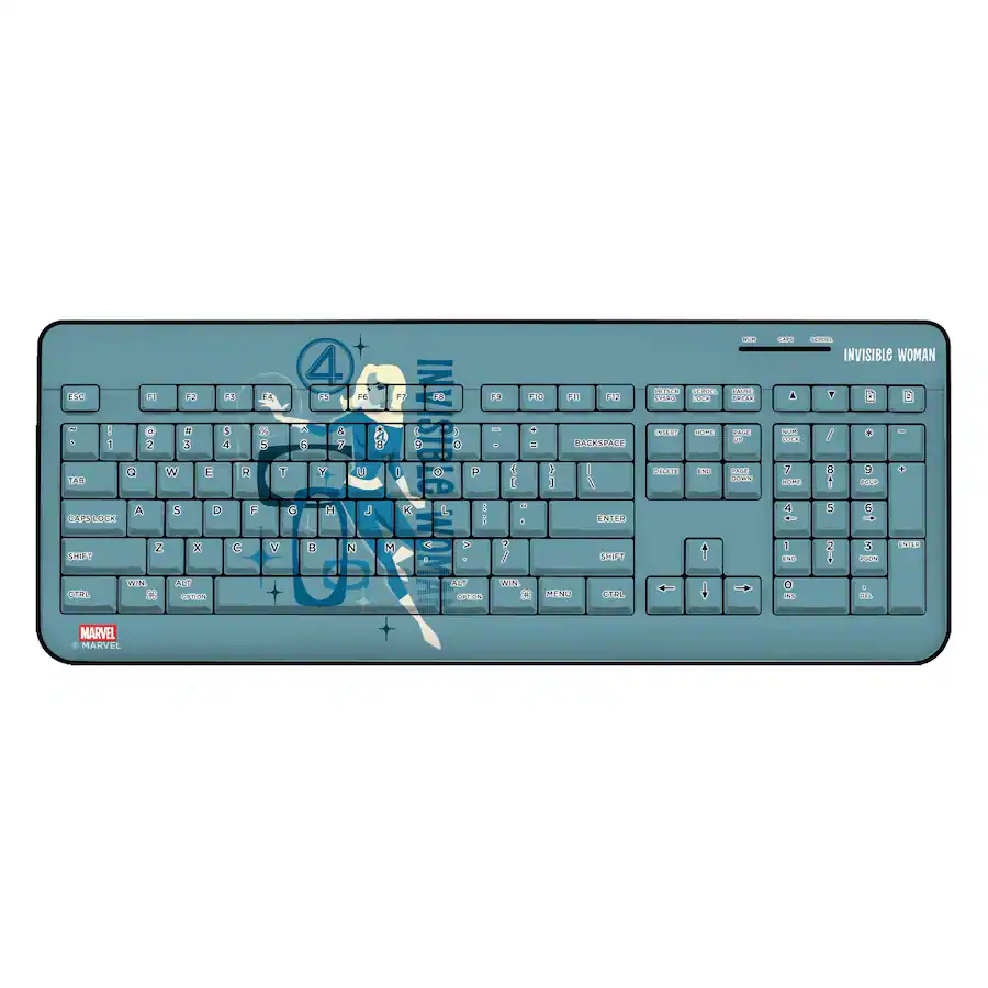 Keyscaper Marvel Badge Wireless USB Keyboard Invisible Woman K510WL ...