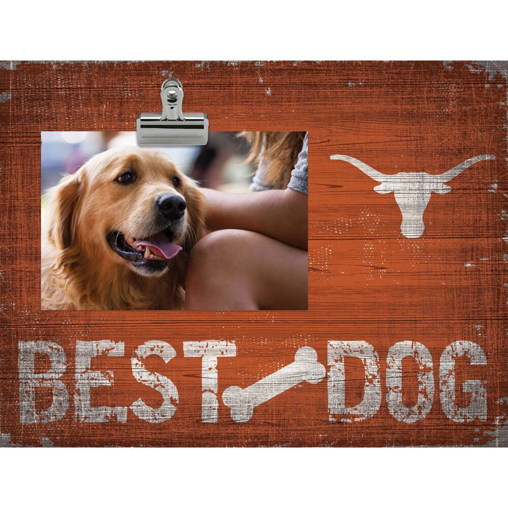 Texas Longhorns 10.5" x 8" Best Dog Clip Photo Frame
