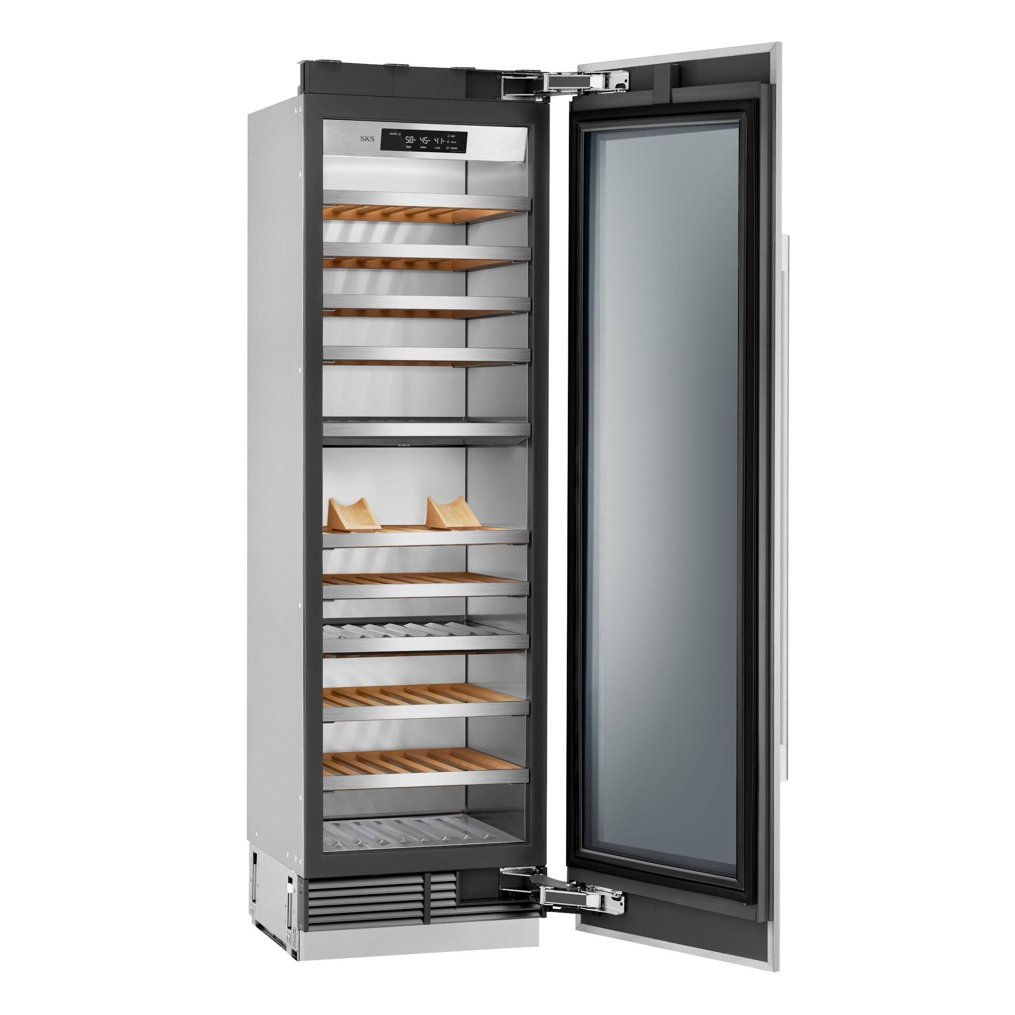 Alt View 10. SKS - 24-inch 113-Bottle Built-In Smart Column Wine Cooler with 3 Temperature Zones - Custom Panel Ready.