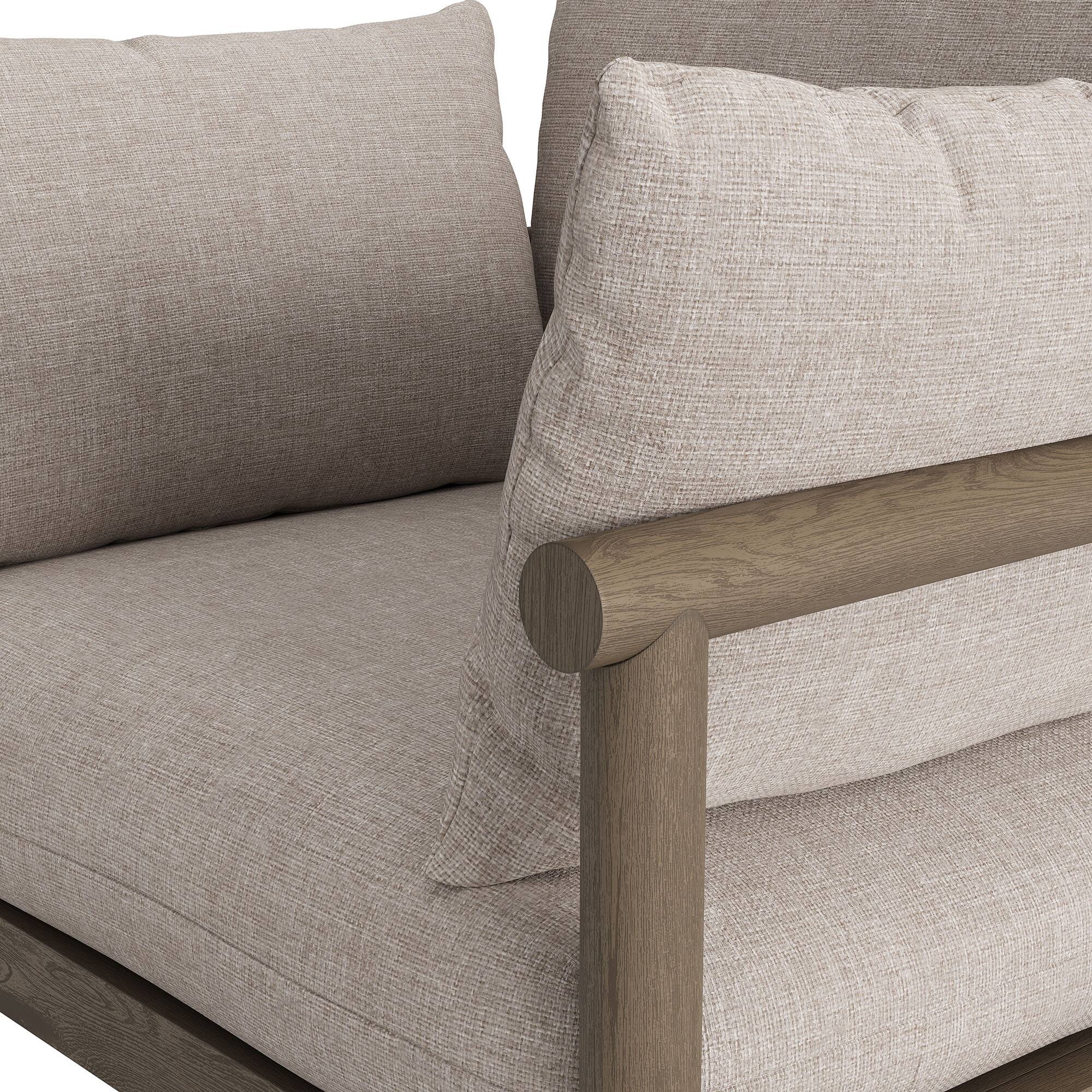 Alt View 5. Modway - Eleni Outdoor Teak Wood Armchair by Modway - Weathered Gray Pebble.