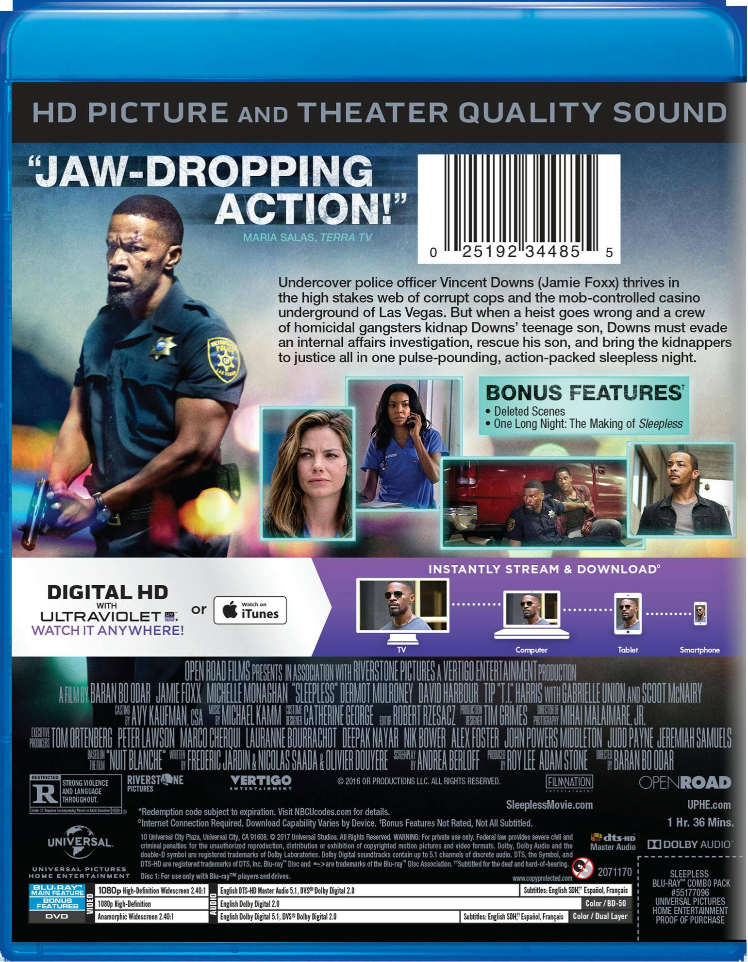 Angle. Sleepless (DVD + Digital) [Blu-ray].