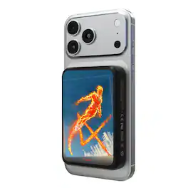 Keyscaper - Marvel Cover Art Wireless Mag Power Bank - Human Torch