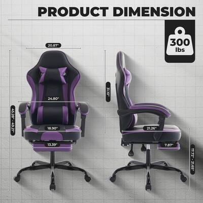 Swivel Chair Gaming Chair That Can Hold 300 Lbs Ecooso Gaming