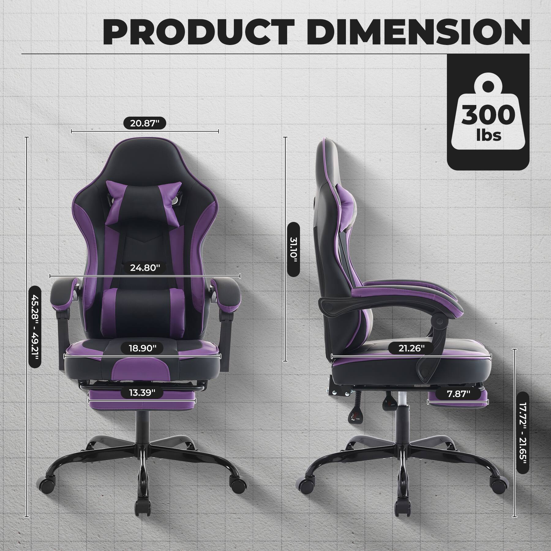 Swivel Chair Gaming Chair That Can Hold 300 Lbs Ecooso Gaming