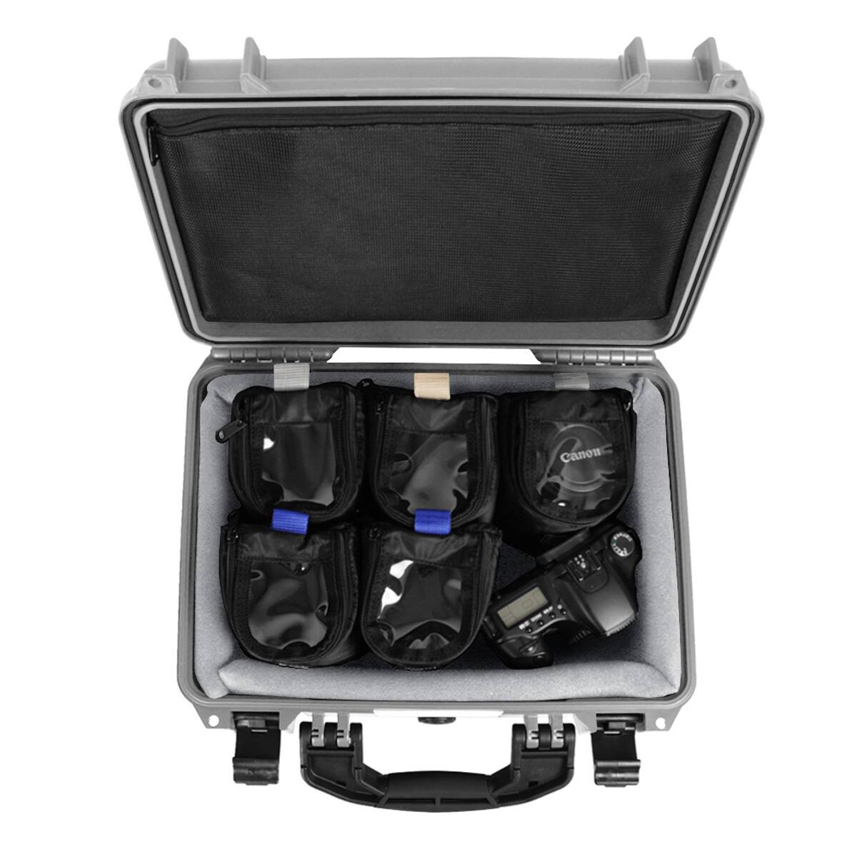 Alt View 1. Porta Brace - Porta Brace PB-24LENS46P Hard Case with 6x 4" Padded Lens Cups for DSLR Camera.