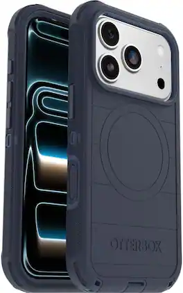 OtterBox - iPhone 18 Pro & iPhone 17 Pro (Only) - Defender Series Case - Case Only - Snaps on MagSafe - Rugged & Durable - Blue Sentiment