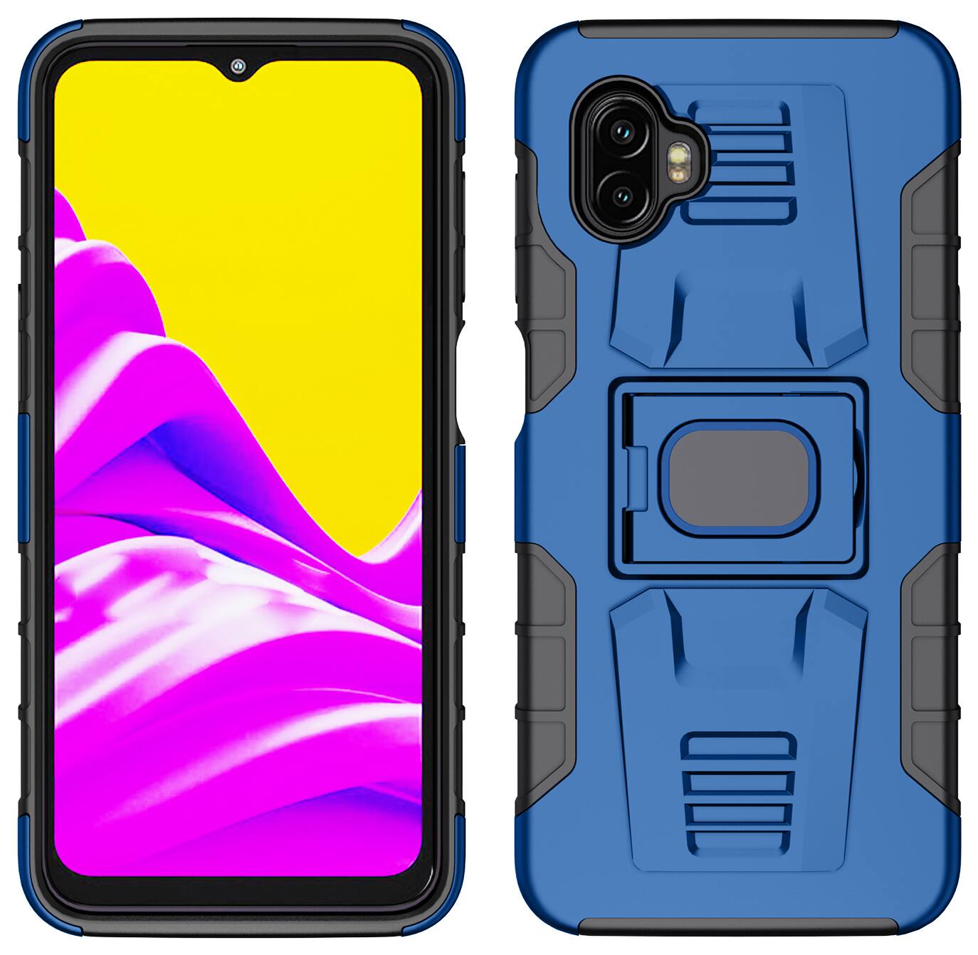 Alt View 2. Nakedcellphone - Case for Samsung Galaxy XCover 6 Pro Phone (2022) - Blue.