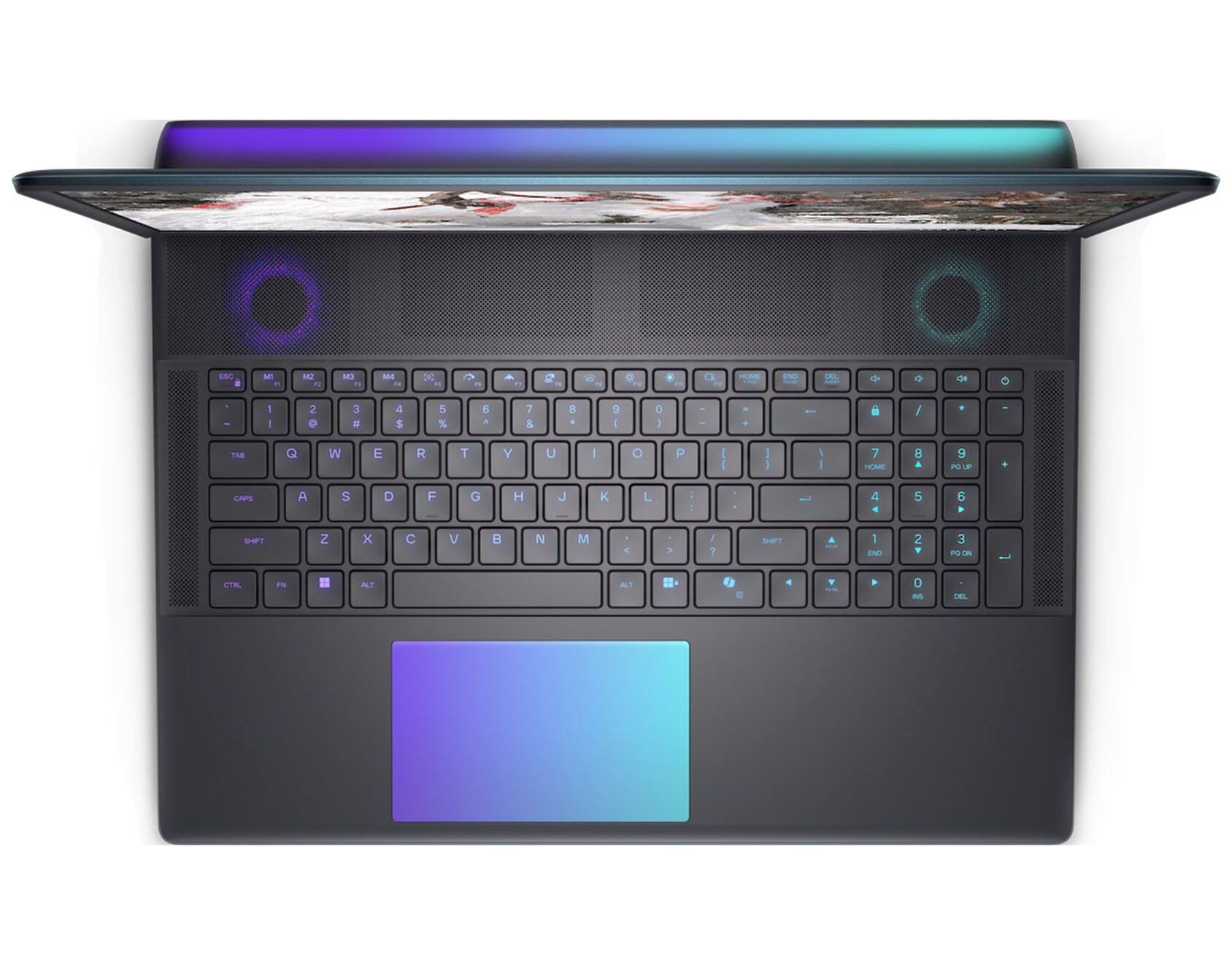 Sure, here is the corrected and grouped text from the image:

**Top Row:**
- ESC
- M1
- M2
- M3
- M4
- 1
- 2
- 3
- 4
- Q
- W
- E
- R
- T
- Y
- U
- I
- O
- P
- [ ]
- \

**Second Row:**
- TAB
- A
- S
- D
- F
- G
- H
- J
- K
- L
- ;
- '

**Third Row:**
- CAPS
- Z
- X
- C
- V
- B
- N
- M
- ,
- .
- SHIFT

**Fourth Row:**
- SHIFT
- CTRL
- FN
- ALT
- SPACEBAR
- ALT

**Right Side:**
- DEL
- PG UP
- HOME
- PG DN
- END

**Bottom Row:**
- 5
- 6
- 7
- 8
- 9
- 0
- -
- =
- ENTER

**Special Characters:**
- @
- #
