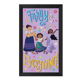 Disney - Encanto "Family Is Everything" 10 x 18 Inch Framed MDF Wall Art - Multi-Color