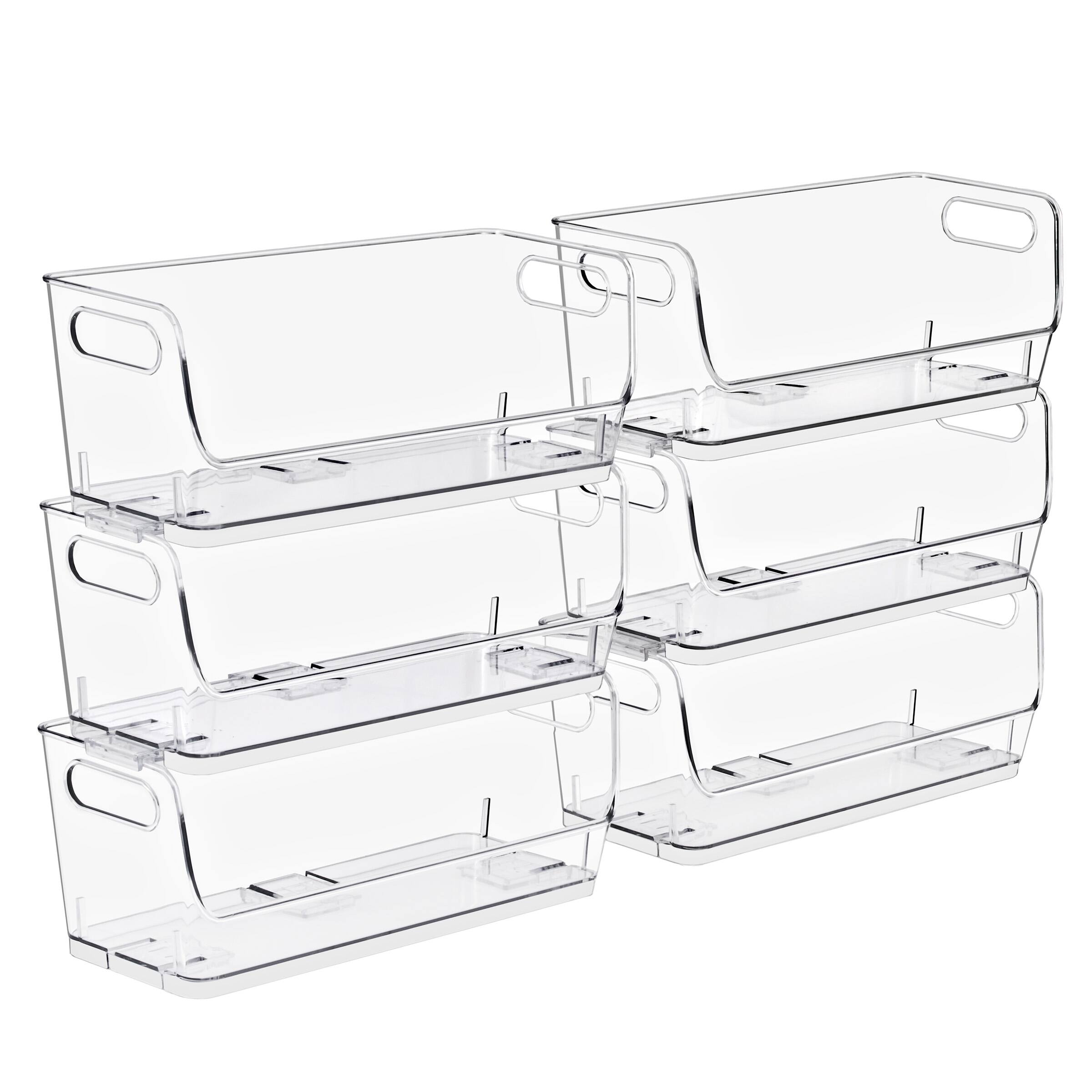 Angle. Sorbus - Sorbus Stackable Storage Bins Open Front, Clear Stackable Storage Bins, Pantry Bins for Storage and Organization.