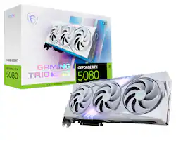 MSI - NVIDIA GeForce RTX 5080 16G GAMING TRIO OC 16GB GDDR7 PCI Express Gen 5 Graphics Card - White - Front_Zoom