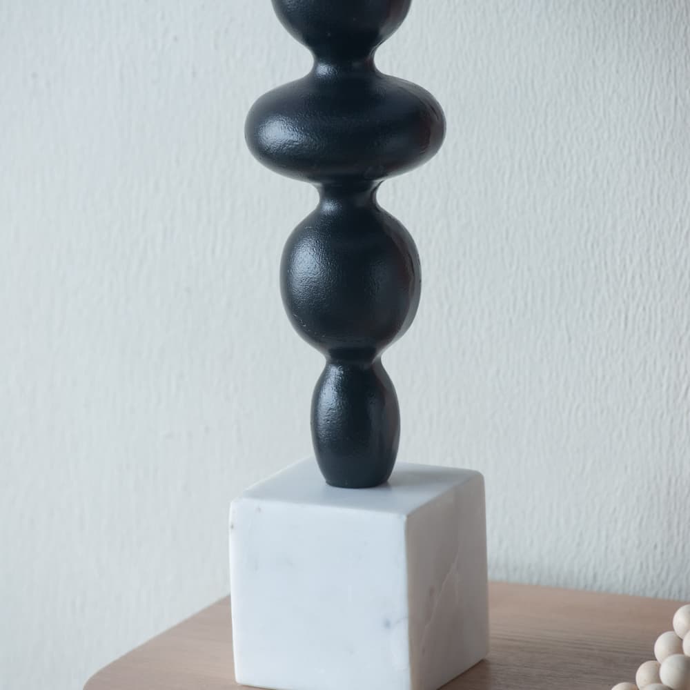 Alt View 6. Luckbyte - D15x29.5 Black White Table Lamp Round Four Tiered Body Shade Assembly Required.