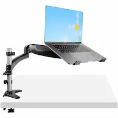 Front. StarTech.com - Desk Mount Laptop Arm, Full Motion Articulating Arm/Stand for Laptop or 34" (17.6lb/8kg) Monitor, VESA Mount Laptop Tray - Black.