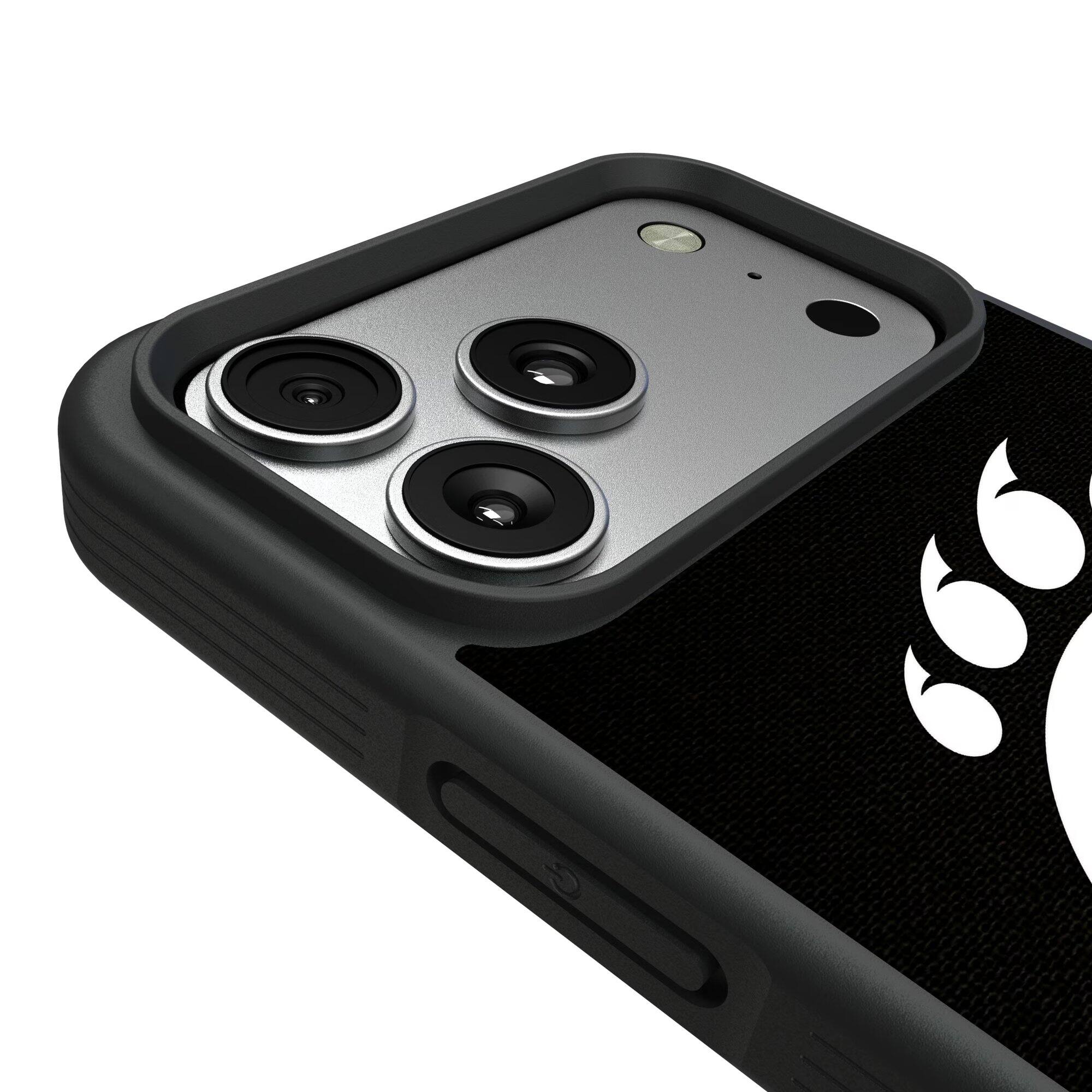 Alt View 2. Keyscaper - Cincinnati Bearcats iPhone Solid Design Bump Case - 15 Pro - Multicolor.