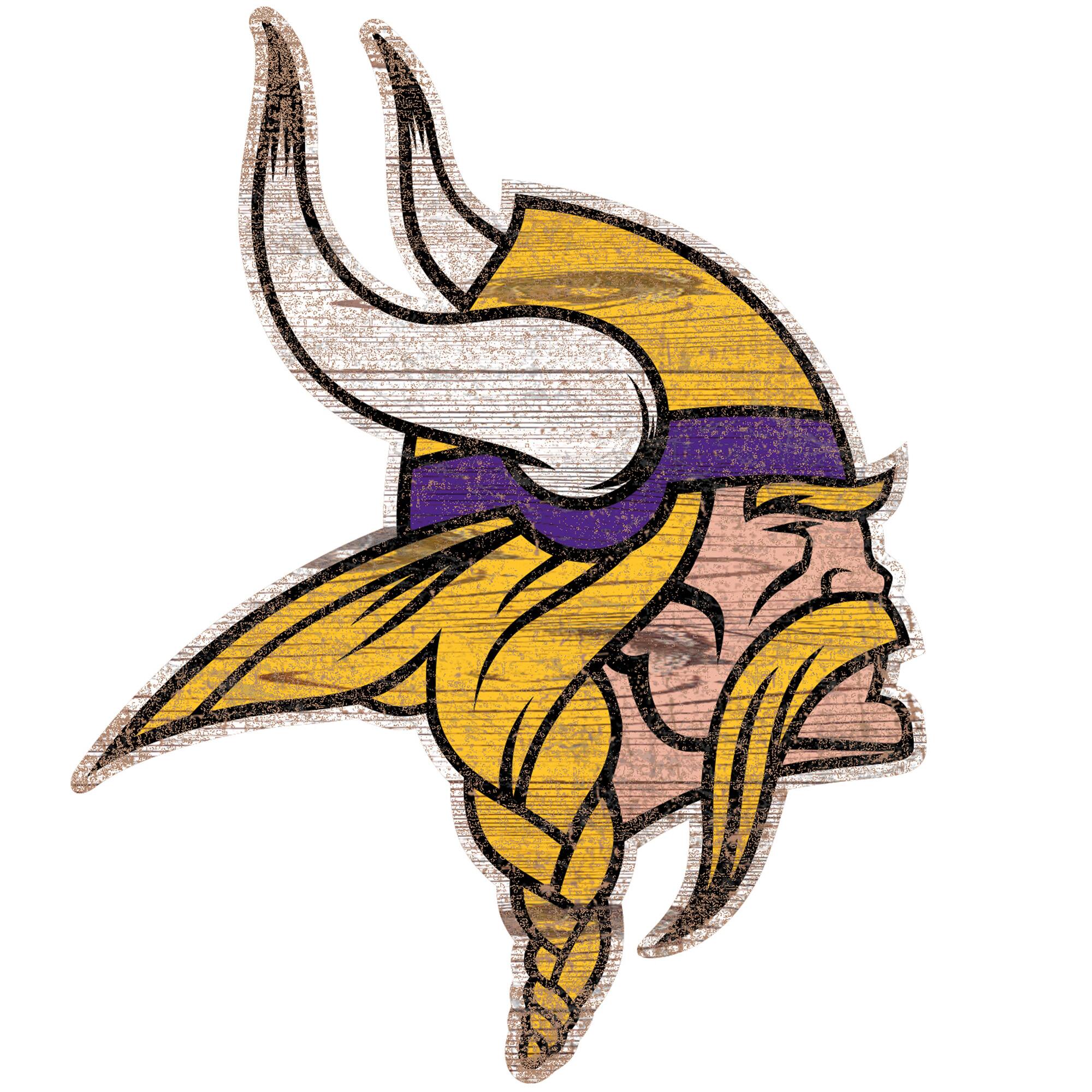 Minnesota Vikings Distressed Logo Cutout Sign