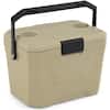 Front. Costway - Costway 21 QT Insulated Portable Cooler, Hard Shell Ice Chest with 2 Cup Holders - Tan.
