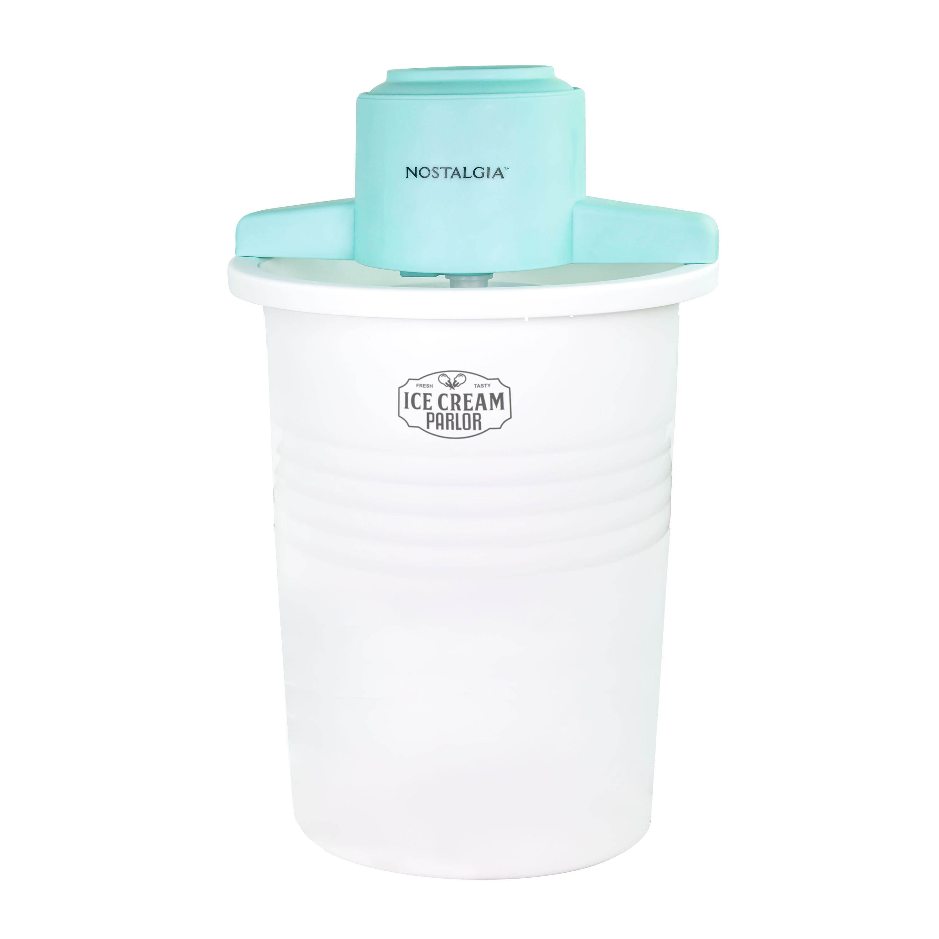 Nostalgia - 6-qt. Parlor Electric Ice Cream Maker - Blue/White