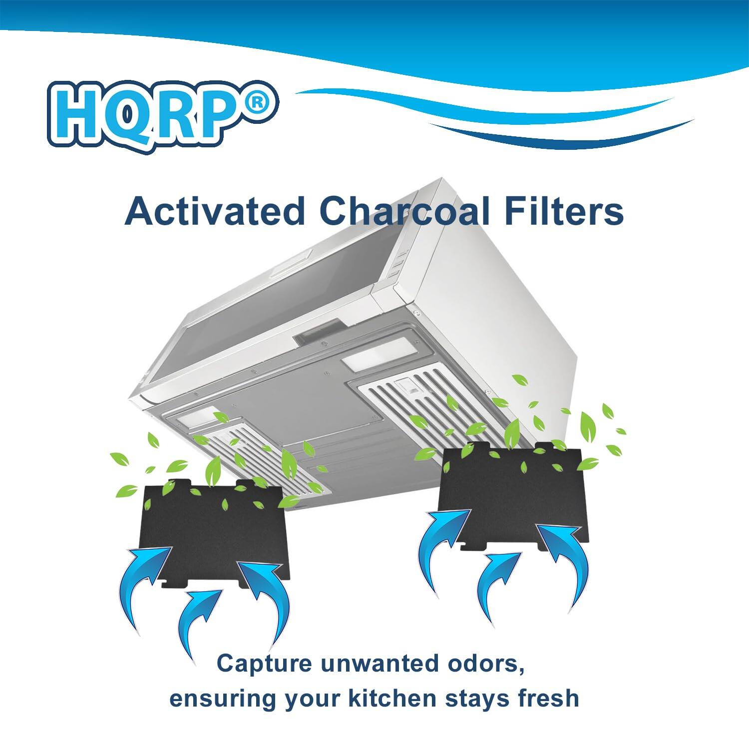 HQRP Activated Charcoal Filters Capture unwanted odors, ensuring your kitchen stays fresh