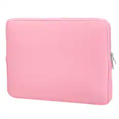 Front. Unique Bargains - Laptop Case - Polyester Computer Sleeve Carrying Bag, Shockproof Protective Cover for 15.6" Notebook - Pink.