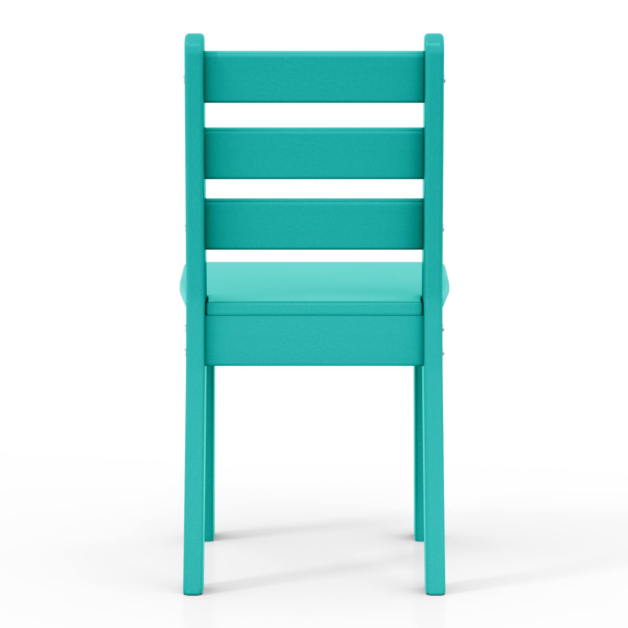 Alt View 3. WestinTrends - WestinTrends Treehouse Kids 5-Piece HDPE Dining Table and Chairs Set - Turquoise.