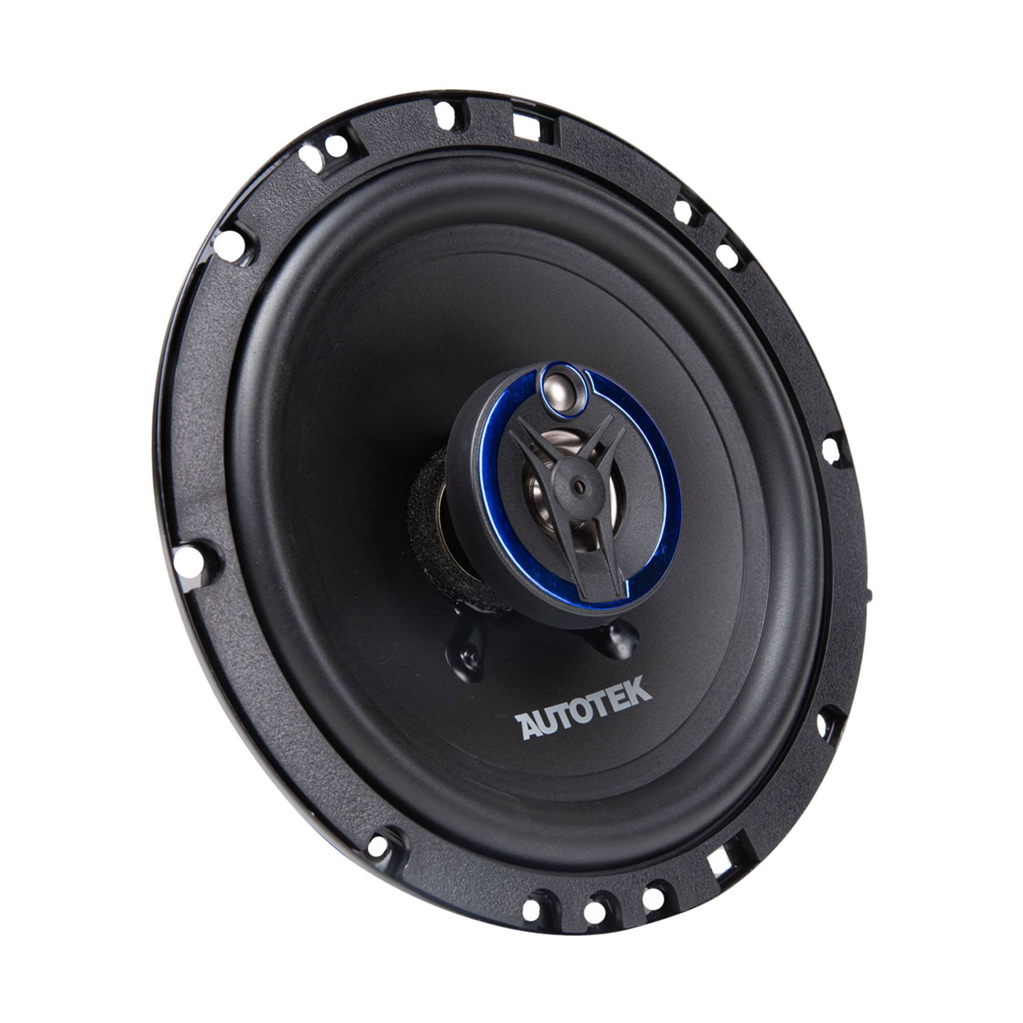 Alt View 5. AutoTek - Autotek Street Machine 6.5 Inch 3-Way Car Audio Universal Coaxial Speakers, Pair - Black.