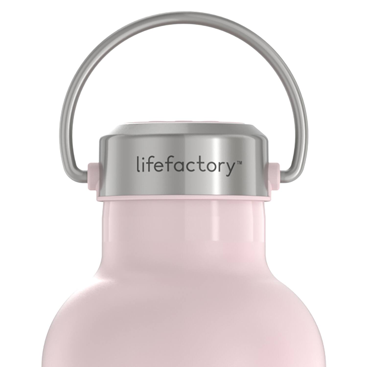 Alt View 4. Lifefactory - 32-Oz Stainless Steel Vacuum-Insulated Sport Bottle - Desert Rose.