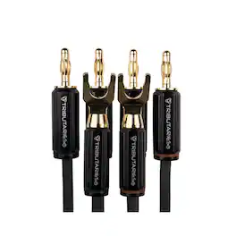 Tributaries - Model 4BW Bi-Wire Banana Spade Speaker Cables - 8FT - Black