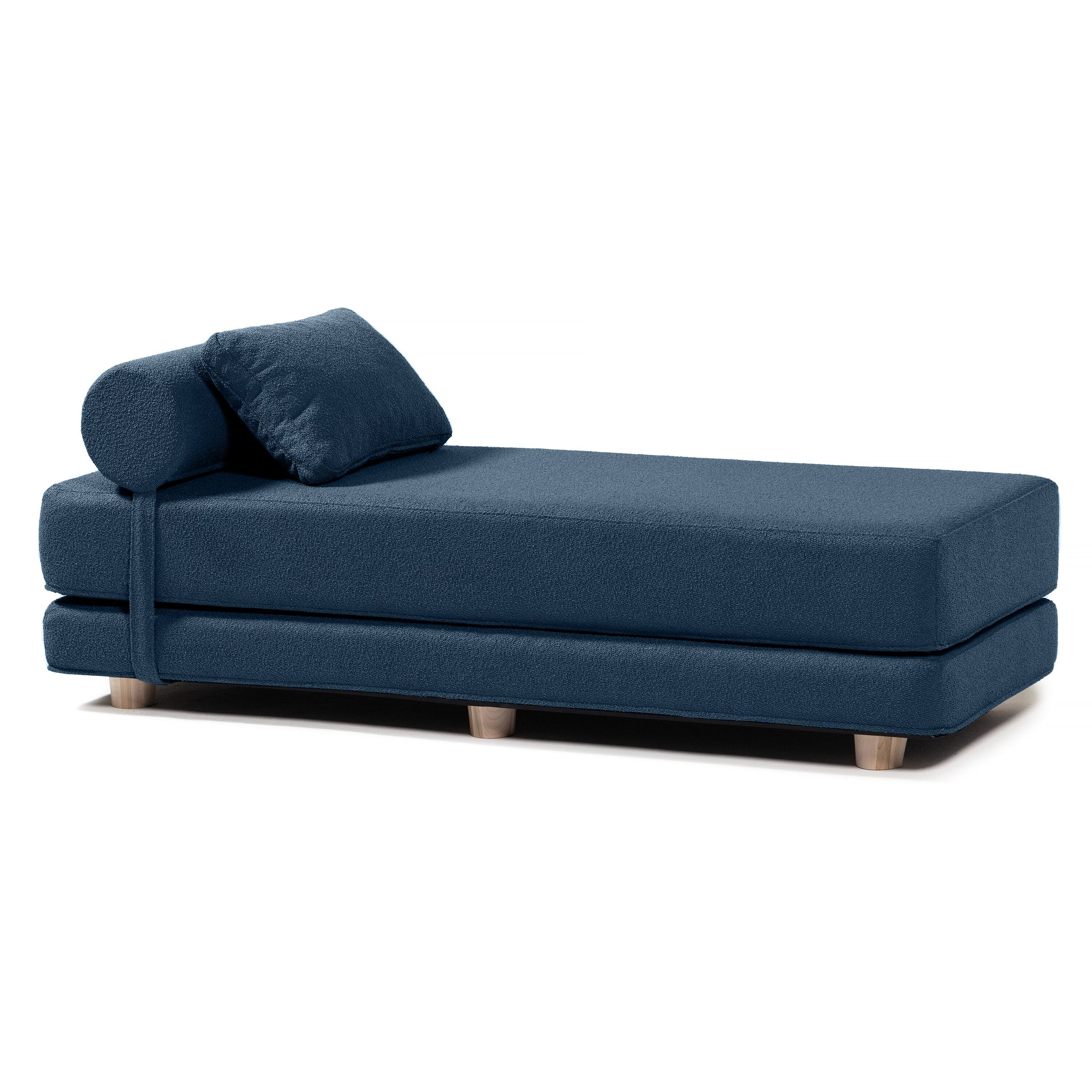 Jaxx - Avida Daybed Fold Out Queen Sleeper, Premium Boucle: - Navy