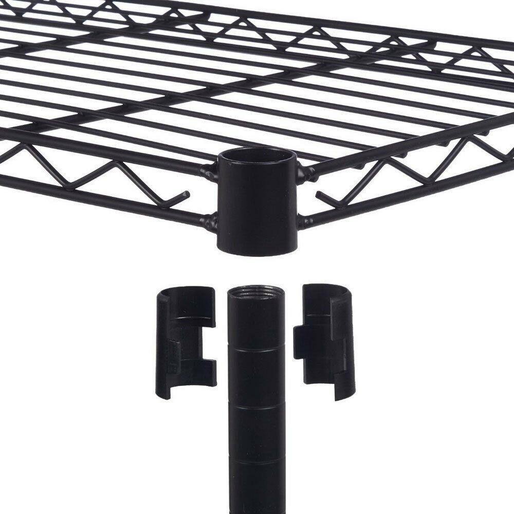 Alt View 1. Winado - Home Kitchen Garage Wire Shelving 5 Layer Tier Storage Rack Unit Shelves Metal - Black.