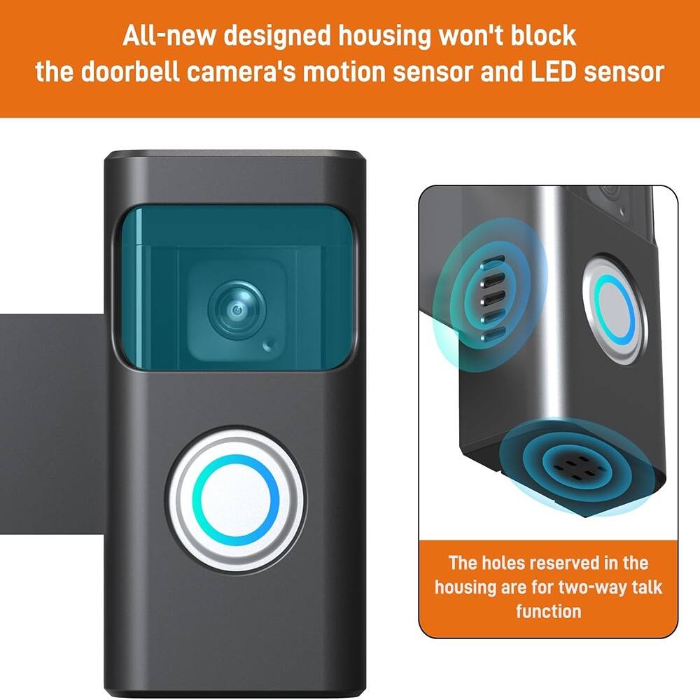 All-new designed housing won't block the doorbell camera's motion sensor and LED sensor.

The holes reserved in the housing are for two-way talk function.