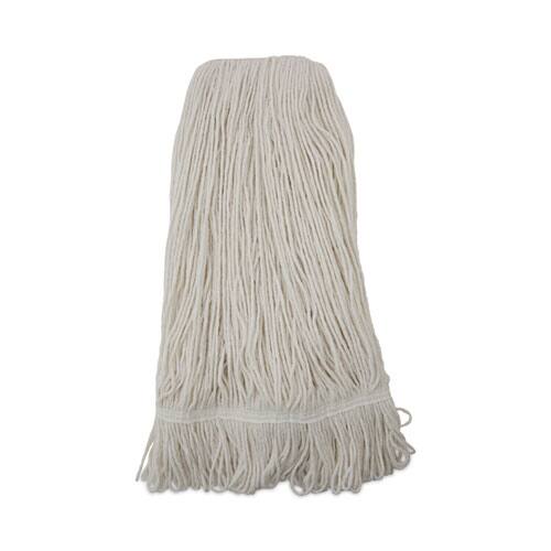 Front. Boardwalk - Boardwalk Pro Loop Web/Tailband Wet Mop Head, Rayon, 24oz, White.