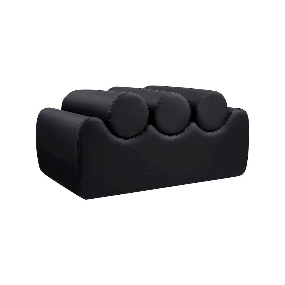 Alt View 4. Meridian Furniture - Rumble Black Vegan Leather Bench - Black.