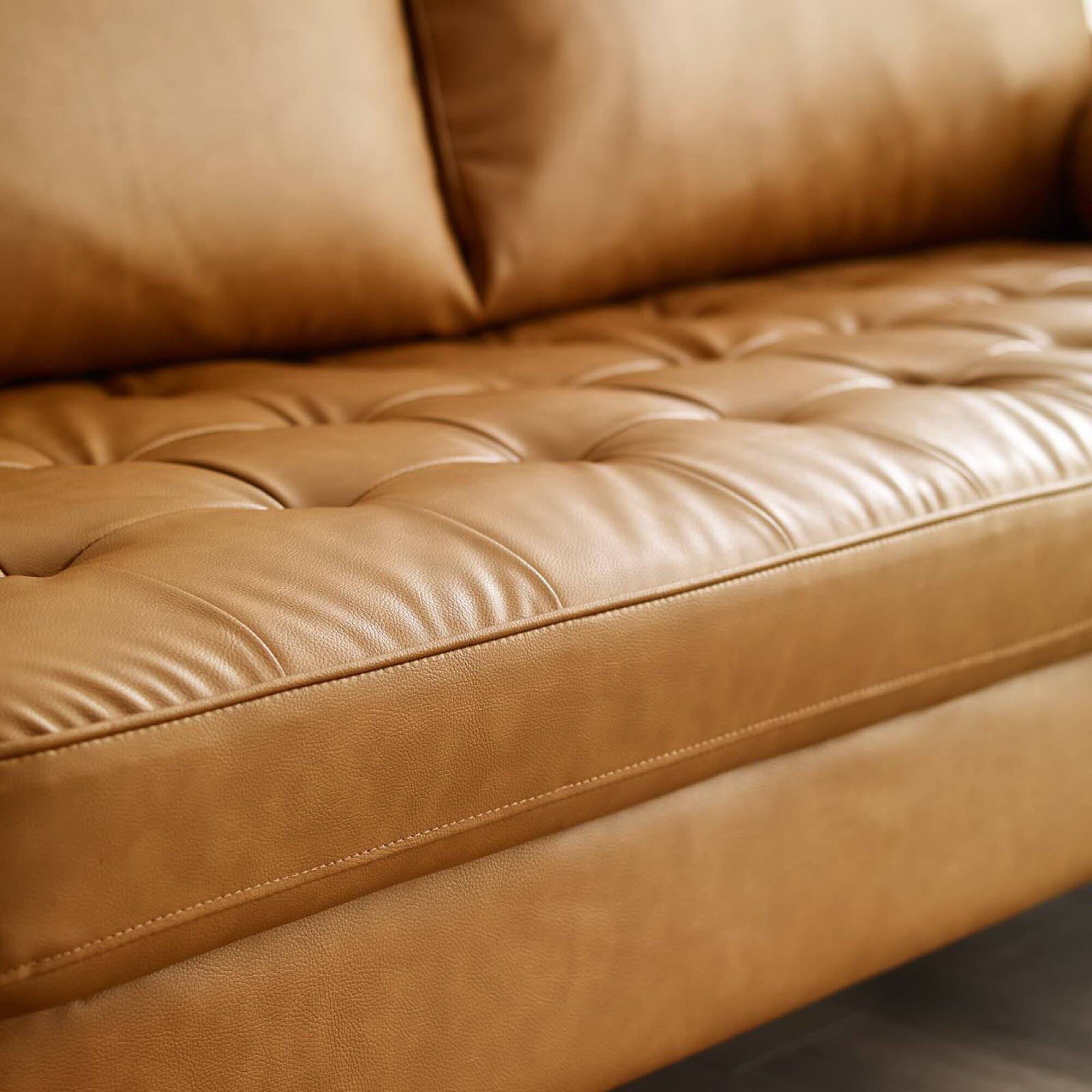 Alt View 5. Modway - Valour Tufted Vegan Leather Sofa by Modway - Brown.
