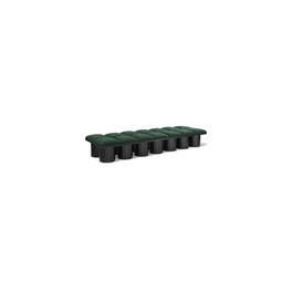 Meridian Furniture - Pavilion Bench - Green Boucle Fabric