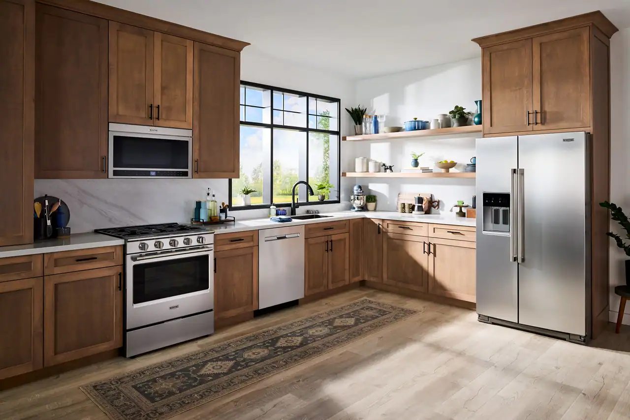 Alt View 12. Maytag - 5.0 Cu. Ft. Slide-In Gas Range with Grill Mode and No Preheat Air Fry - Fingerprint Resistant Stainless Steel.
