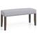 Front. Costway - 1 PCS 42.5" Upholstered Entryway Bench with Nailhead Trim Soft Padded Cushion Bedroom - Grey.
